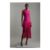 Magenta Bandage Knitted Dress with Tassel Hem