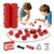 Magnetic Chess and Checkers Set Portable, Red