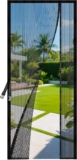 Magnetic Fly Screen Door – Heavy Duty Auto-Closing Mesh Curtain with Magnets, No Drill Door Screen for Flies/Bugs, Fits 90x210cm Patio Doors (Black) (Black – Side Opening, 70 x 200cm)