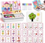Magnetic Puzzles Face Dress up Travel Game Double Side Preschool Educational Learning Toy, Magnetic Boy Crazy Face Dress Up Game, Funny Face Magnetic Travel Play Set, Educational Game for Kids (C)