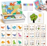 Magnetic Puzzles Face Dress up Travel Game Double Side Preschool Educational Learning Toy, Magnetic Boy Crazy Face Dress Up Game, Funny Face Magnetic Travel Play Set, Educational Game for Kids (D)