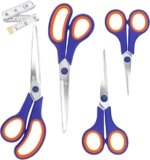 Magnificent Scissors – 4 Pack Scissors Set, Stainless Steel Sewing Shears with Soft Comfort-Grip Handles, All-Purpose Scissors for Fabric Leather Craft Office School Kitchen, Includes Measuring Tape