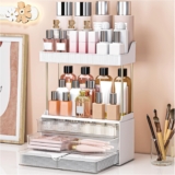 Makeup Organiser, 3 Tier Drawer, Cosmetics Organiser, Versatile Cosmetic Storage, Large Vanity Organiser, Dressing Table Organiser, Anti-Slip Design, Countertop Bathroom Storage, Clear