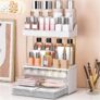 Makeup Organiser, 3 Tier Drawer, Cosmetics Organiser, Versatile Cosmetic Storage, Large Vanity Organiser, Dressing Table Organiser, Anti-Slip Design, Countertop Bathroom Storage, Clear