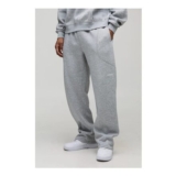 Man Baggy Fit Exposed Seam Embroidered Jogger