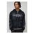 Man Black Oversized Premium Man Gothic Spray Wash Zip through Hoodie