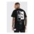 Man Oversized Floral Photo Back Print T-Shirt