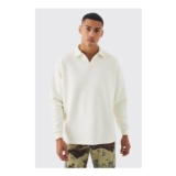 Man Oversized Revere Neck Rugby Polo