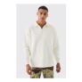 Man Oversized Revere Neck Rugby Polo