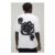 Man White Oversized Graffiti Spray Rose T-Shirt