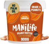 ManiLife Deep Roast Smooth Natural Peanut Butter 900g High Protein, No Palm Oil & No Added Sugar