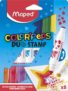 Maped ColorPeps Duo Stamp Colouring Felt Pens, 8 Pack of Pens with Stamps, 8 Colours