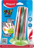 Maped Jungle Innovation Felt pens – 12 Washable Colouring Pens With Compact Storage System – No More Lost Lids