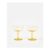 Mari Yellow Glass Cocktail Saucers Set of Two