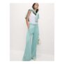 Marks & Spencer Womens Wide Leg Trousers in Light Teal