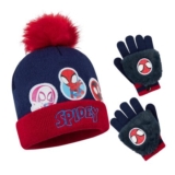 Marvel Boys Winter Accessories Set, Navy/Red Spidey, 2 Pcs