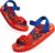 Marvel Spiderman Sandals Boys Comfy Easy Fasten Summer Shoes with Adjustable Straps Holiday Essentials Open Toe Beach Shoes