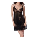 Marysgift Baby Doll Lingerie Lace Nightwear Negligee Black