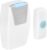 Masterplug BDCPO100-MP Wireless Push Button DoorBell with a 100 Metre Range, Battery Operated, White