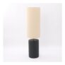 Matt Black & Beige Ceramic Floor Lamp 125x35cm