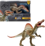 Mattel Jurassic World Hammond Collection Action Figure, Jurassic Park 3 Spinosaurus, Extra Large Carnivore Dinosaur Toy, Posable Tongue & Wired Tail, JCH09, Orange – Espinosaurio