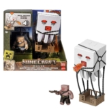 Mattel Minecraft Action Figure Set, Blast Attack Ghast with Lights, Sounds, Launcher & Projectile, JFB69