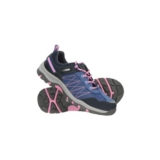 Mauve Mountain Warehouse Stampede Waterproof Suede Mesh Upper Walking Shoes