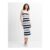 Maxime Knit Striped Bandeau Midi Dress