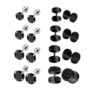 Mayhoop 8 Pairs Stainless Steel Stud and Hoop Earrings Black