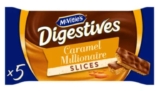 McVities Digestive Slices Topped / Caramel Millionaire Slices with Milk Chocolate – 5pk
