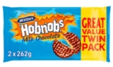 McVities Milk Chocolate Hobnobs Biscuits / Mcvities Dark / Milk Chocolate Digestive Biscuits 2x262g