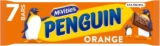 McVities Penguin Orange Biscuit Bar, 7 x 24.6 g Bars (1 Pack of 7 Bars)