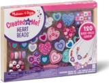 Melissa & Doug Jewellery-Making Kit, Multicolor, Sweet Hearts Bead Set, Over 120 Beads, 5 Cords