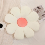 Menoeceus Flower Pillow Flower Shaped Throw Pillow Cute Floor Seating Cushion Decorative Cushions Seat for Bedroom Sofa Chair (White, 40cm)