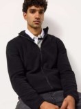 Mens Black Zip Through Fleece / Navy Funnel Neck Full Zip Sweatshirt Sizes M-3XL Free C&C