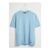 Mens Blue Textured Front Knitted T-Shirt