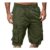 Mens Cargo Shorts, Knee-Length, Multi-Pocket, Elastic Waist, S-5XL