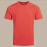 Mens Charon Short Sleeved T-Shirt with sun protection Pimento Red – M or L – with code