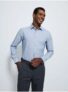 Mens Grey / Pink Regular Fit Long Sleeve Shirt Sizes 14.5-18.5 / 2 Pack Grey Striped £6 10% Off with George Reward Points Free C&C
