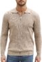Mens Jumpers Quarter Zip Knitted Sweater Long Sleeve Warm Winterpullover Lightweight Solid Jumpers Classic Polo Collar Slim Fit Pullover