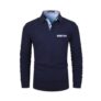Mens Premium Long Sleeve Polo Shirt Casual Cotton T-Shirt with Real Pocket
