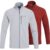 Mens Souther Full Zip Fleece Jacket Cloud Grey / Red With Code Members