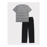 Mens Striped Short Sleeve Pyjamas – (Only 3XL 4XL Left) – Free CC
