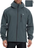 Mens Waterproof Cycling and Outdoor Rain Jacket Windbreaker 10,000mm Breathable Design – Dark Grey S