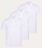 Mens White Short Sleeve Regular Fit Polo Tops 3 Pack Size XXL – XXXXL. Free C&C