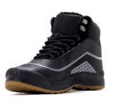 Mens Winter Waterproof Fur Lined Non Slip Boots – Black Grey – 9UK