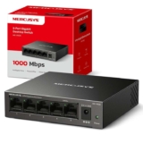 Mercusys MS105GS 5-Port Gigabit Network Switch Unmanaged, Plug & Play, Metal Housing