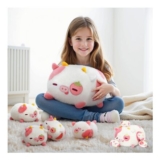 Mewaii Strawberry Cow Plush Pillow 20 Stuffed Toy