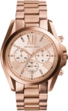 Michael Kors Bradshaw Watch for Women, 43mm Quartz Chronograph Movement with Stainless Steel Strap