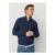 Mid Blue Regular Fit Ribbed Chenille Quarter Zip Jumper